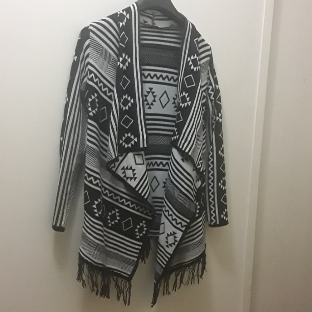 Black and white sweater